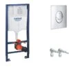 Grohe Rapid SL - Inbouwreservoir Voor Wand-WC, Hoogte 1,13 M, Skate Air Bedieningsplaat, Chroom 38721001