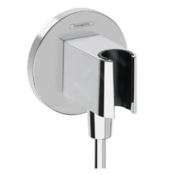 Hansgrohe Fixfit - Muuraansluitbocht Met Handdouchehouder, Chroom 26888000