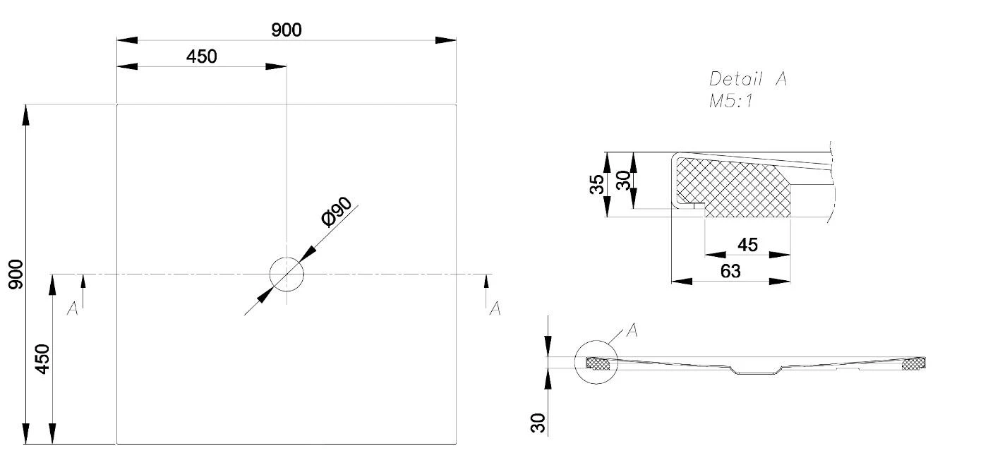 Bette Floor - Douchebak 900x900 Mm, Met Ondersteuning, Anti-Slip Pro, Wit 5931-000AE,T1 2 Bette Floor - Douchebak 900x900 Mm, Met Ondersteuning, Anti-Slip Pro, Wit 5931-000AE,T1 - Afbeelding 2