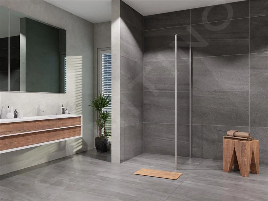 Lansanit LitLUX Slim Tadao - Vaste Douchewand 900 Mm, Glanzend Aluminium/helder Glas SPD90-2 1 Lansanit LitLUX Slim Tadao - Vaste Douchewand 900 Mm, Glanzend Aluminium/helder Glas SPD90-2