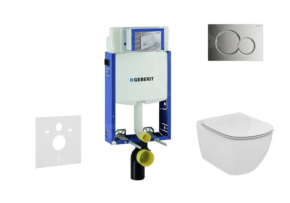 Geberit Kombifix - Set Voorwandinstallatie, Toilet En Zitting Ideal Standard Tesi, Sigma01 Bedieningsplaat, Glanzend Chroom 110.302.00.5 NF2 1 Geberit Kombifix - Set Voorwandinstallatie, Toilet En Zitting Ideal Standard Tesi, Sigma01 Bedieningsplaat, Glanzend Chroom 110.302.00.5 NF2