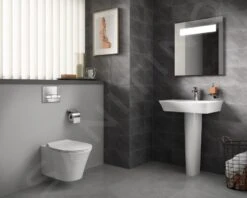 Ideal Standard ProSys - Toiletset- Inbouwreservoir, Closet, WC-zitting Connect Air, Oleas M1 Bedieningsplaat, Aquablade, SoftClose, Mat Chroom ProSys120M SP23 -Thuis-Badkamer cd4e24485148f35375196190