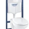 Grohe Solido - Toiletset Met Hangend Toilet + Softclose Wc Bril, Rimless, Skate Air Drukknop, Alpine Wit 39398000