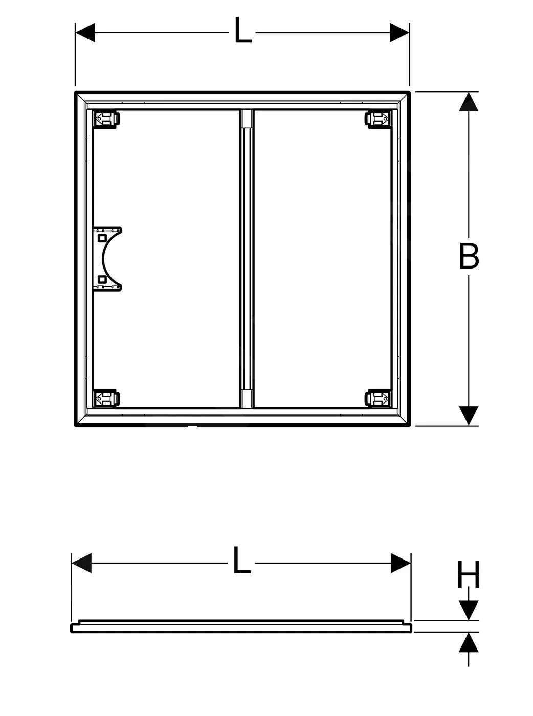 Geberit Setaplano - Installatieframe Voor Douchebakken, 1000x1000 Mm, Voor 4 Steunpoten 154.480.00.1 2 Geberit Setaplano - Installatieframe Voor Douchebakken, 1000x1000 Mm, Voor 4 Steunpoten 154.480.00.1 - Afbeelding 2