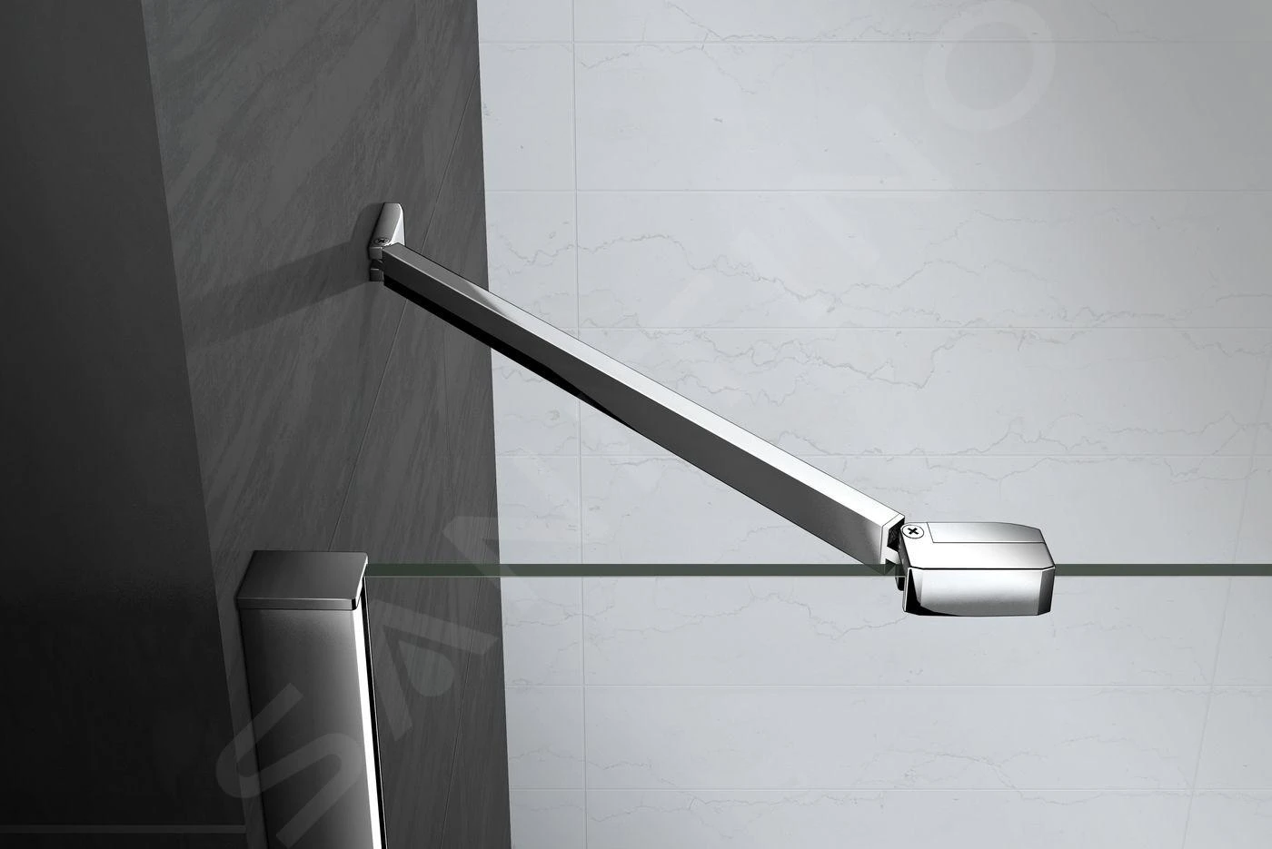 Lansanit LitLUX Brix - Douchecabine 4 Delig 900x900 Mm, Glanzend Aluminium/helder Glas HRY99 8 Lansanit LitLUX Brix - Douchecabine 4 Delig 900x900 Mm, Glanzend Aluminium/helder Glas HRY99 - Afbeelding 8