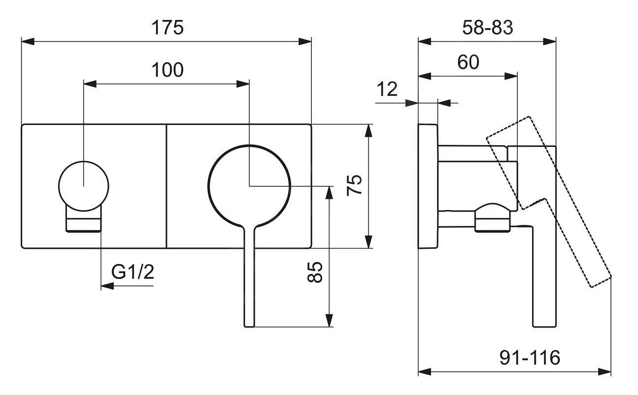 Hansa Loft - Afdekset Voor Douchekraan, Chroom 57639583 2 Hansa Loft - Afdekset Voor Douchekraan, Chroom 57639583 - Afbeelding 2