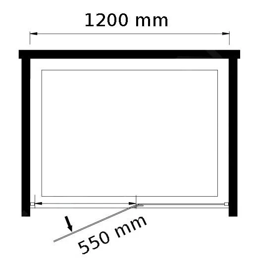 Lansanit LitLUX Brix - Pendel Douchedeur 1200 Mm, Rechts, Glanzend Aluminium/helder Glas H2Y-12R 2 Lansanit LitLUX Brix - Pendel Douchedeur 1200 Mm, Rechts, Glanzend Aluminium/helder Glas H2Y-12R - Afbeelding 2