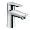 Hansgrohe Talis E - Wastafelkraan 80 CoolStart Met Afvoergarnituur Met Een Trekstang, Chroom 71703000