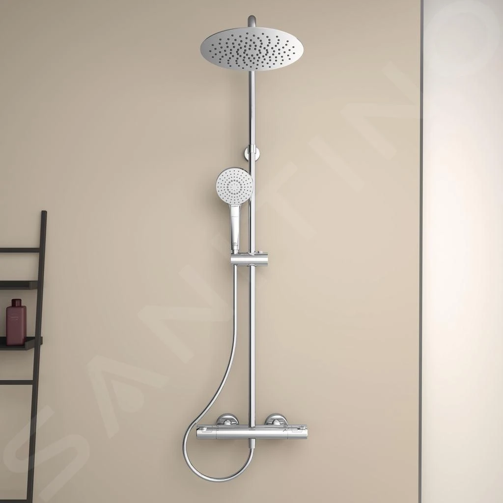 Ideal Standard CeraTherm - Doucheset Met Thermostaat, Diameter 250 Mm, 3jets, Chroom A7565AA 7 Ideal Standard CeraTherm - Doucheset Met Thermostaat, Diameter 250 Mm, 3jets, Chroom A7565AA - Afbeelding 7