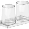 Keuco Edition 11 - Tandenborstelbekers Met Houder, Glas/chroom 11151019000