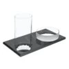 Keuco Edition 400 - Beker Met Schaal Wandbevestiging, Glas/zwart Chroom Geborsteld 11554139000