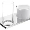 Keuco Edition 400 - Zeepdispenser En Beker Met Houder, Glas/chroom 11553019000
