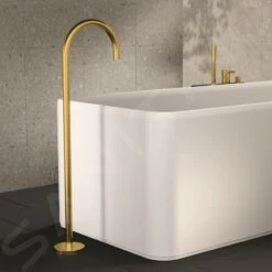 Ideal Standard Joy - Vrijstaande Baduitloop Met Inbouwdeel, Brushed Gold A7387A2 -Thuis-Badkamer ebd74b2eca491ccaf9c4d149